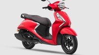 Yamaha Fascino terbaru mengusung tampilan ala ala skutik Italia, yakni berdimensi mungil dengan aksen membulat di hampir seluruh bagian. Namun, berbeda dengan Grand Filano, motor tersebut dirancang lebih pendek. Foto: Doc. Yamaha India.