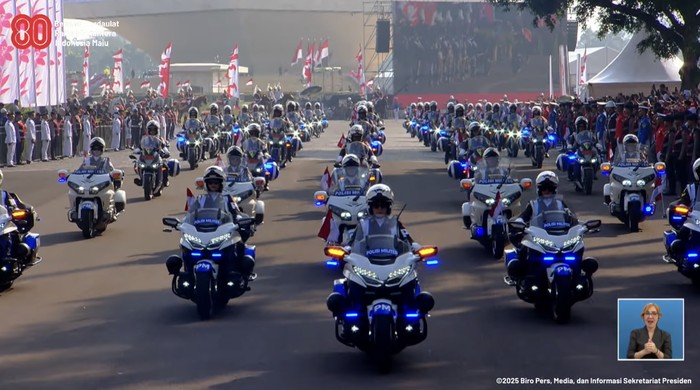 45 Moge Kawal Kirab Bendera dari Monas ke Istana Merdeka
