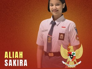 Profil Aliah Sakira, Pembawa Baki Penurunan Bendera HUT ke-80 RI Asal Sulsel