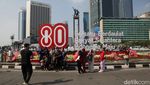 Instalasi HUT ke-80 RI Hiasi Bundaran HI