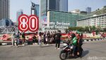 Instalasi HUT ke-80 RI Hiasi Bundaran HI