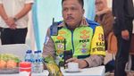 Momen Kakorlantas Naik Motor Pantau Kelancaran Lalin Puncak HUT ke-80 RI
