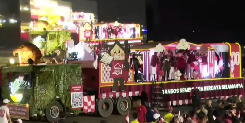 Karnaval HUT ke-80 RI di Monas (dok. YouTube Setpres)