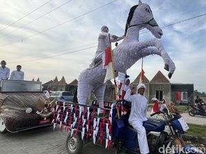 Unik, Ada Pangeran Diponegoro hingga Tank Keliling Desa Saat HUT RI