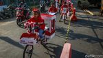 Kreatif, Warga Bekasi Arak Sepeda Hias Bernuansa Merah Putih