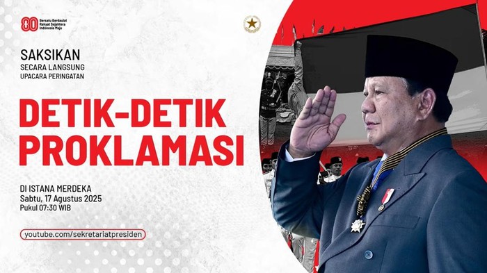 Live Streaming Upacara HUT ke-80 RI.