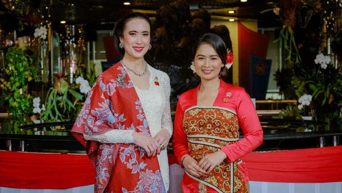 Mennpar Widiyanti Putri Wardhana Potret Menpar Widiyanti Putri Wardhana menjadi inspektur upacara HUR ke-80 Ri di Kantor Kemenpar, Jakarta Pusat.