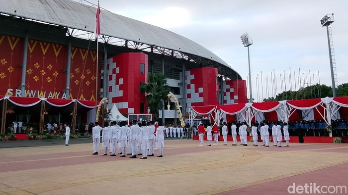 Pelaksanaan upacara HUT RI ke-80 di JSC Palembang