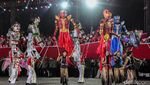 Prabowo Saksikan Karnaval HUT ke-80 RI di Monas