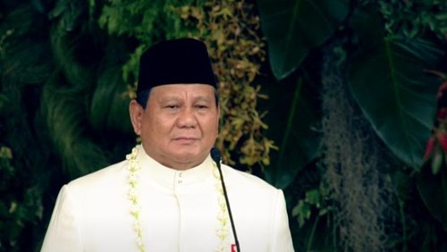 Presiden Prabowo pimpin upacara HUT RI di Istana (dok. YouTube Setpres)