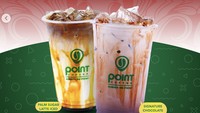 Point Coffee tak ketinggalan dengan promo menariknya. Promo Kemerdekaan beli 2 minuman hanya Rp 33 ribu untuk Palm Sugar Latte Iced dan Signature Chocolate Iced. Foto: Instagram pointcoffeeid