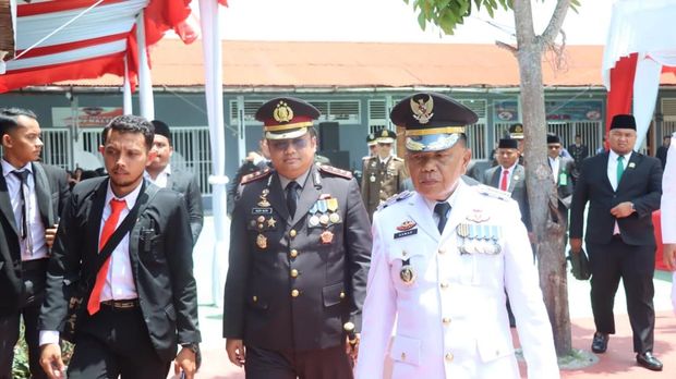 Ratusan narapidana Lapas Selatpanjang Kepulauan Meranti mendapatkan remisi HUT ke-80 RI, Minggu (17/8/2025).