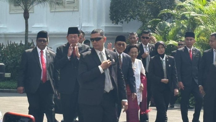 SBY bersama Boediono tiba di upacara HUT ke-80 RI (Firda/detikcom)