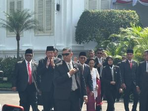 Bareng Boediono, SBY Hadiri Upacara HUT Ke-80 RI di Istana
