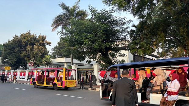 Situasi di sekitar Istana Negara jelang upacara HUT ke-80 RI