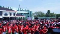 Suasana kemeriahan perayaan HUT Indonesia ke 80 di Lapangan Kodam I Bukit Barisan. (Foto: Dok Kodam I Bukit Barisan).