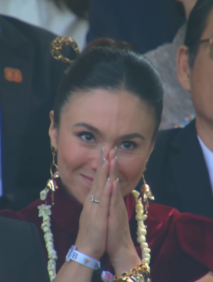 Upacara HUT ke-80 RI Senyum ayu selebritas menghadiri Upacara HUT ke-80 RI di Istana Merdeka, Minggu (17/8/2025).