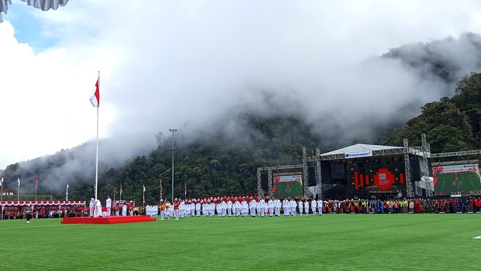 Upacara kemerdekaan dari Tembagapura, Papua Tengah