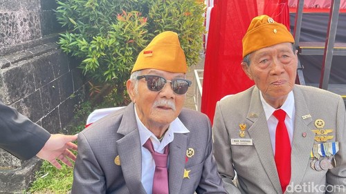 Ketua Legiun Veteran RI (LVRI) Bali, I Gusti Bagus Saputera saat ditemui di Lapangan Renon, Denpasar, Minggu (17/8/2025).