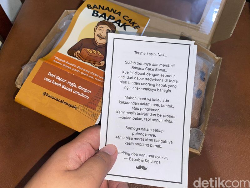 Banana Cake Bapak, buatan Iswantyo, seorang pensiunan TNI AU di Yogyakarta