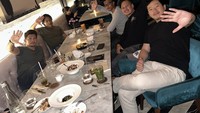 Selain bersama keluarga, Iko juga pernah memamerkan momen kuliner bareng temannya. Mereka kumpul di sebuah restoran. Foto: Instagram iko.uwais