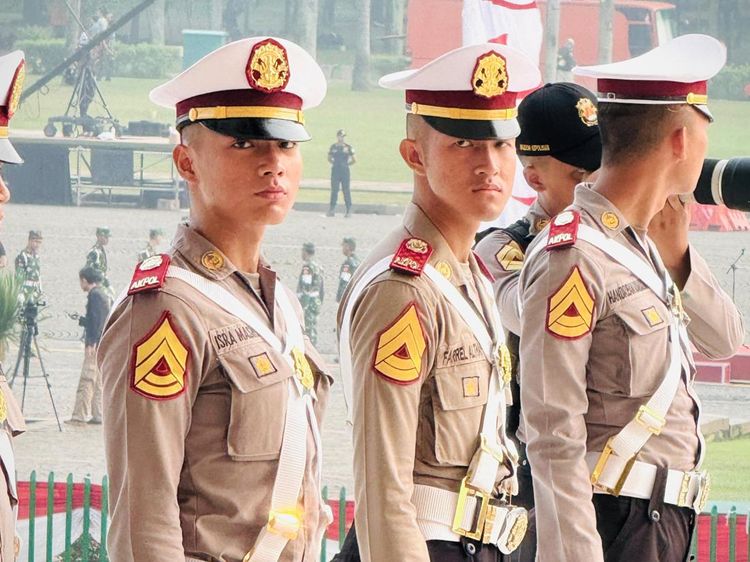 Potret Isra Mashel Arifin Jadi Pasukan Cordon di HUT ke-80 RI