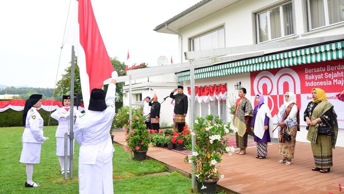 KBRI Bern di Swiss menggelar peringatan HUT ke-80 Republik Indonesia.