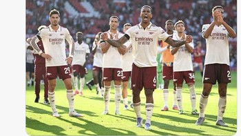 Reaksi Gooners mendapati Arsenal berhasil melumat MU. Foto: X.com