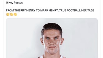 Statistik Viktor Gyokeres semalam yang jauh dari impresif. Foto: X.com