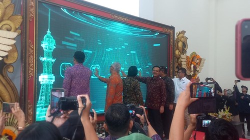 Peluncuran tahap kedua siaran TV digital di Turyapada Tower, Buleleng, Senin (18/8/2025). (Wijaya Kusuma/detikBali)