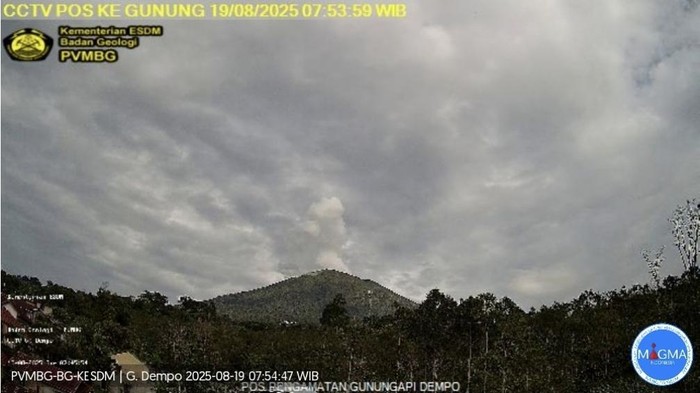 CCTV Pos Pemantau Gunung Api Dempo saat terjadi erupsi