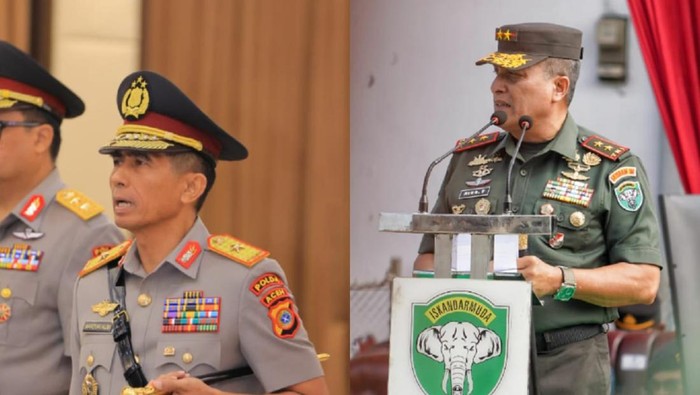 Kapolda Aceh Brigjen Marzuki Ali Basyah dan Pangdam Iskandar Muda (IM) Mayjen TNI Niko Fahrizal. (dok. Istimewa)