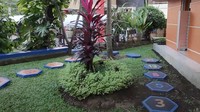 Footstep di Taman Numerasi ini berupa angka. Bisa bermain seputar bilangan prima, kelipatan dan faktor. Foto: (Tangkapan layar YouTube Balai Besar BBGTK DIY)