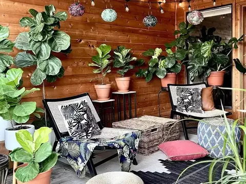 Penampakan taman di dalam rumah
