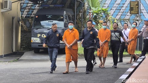 Pengungkapan kasus curanmor dalam konferensi pers di Polres Bangli, Selasa (19/8/2025). (Ni Komang Ayu Leona Wirawan)