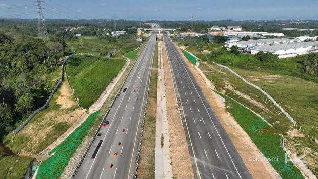 Tol IKN Seksi 3A Karangjoang–KKT Kariangau sepanjang 9,275 km rampung. (Dok. Hutama Karya)