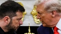 Pertemuan ini berlangsung di tengah negosiasi intensif untuk mengakhiri perang Rusia di Ukraina yang telah memasuki tahun ketiga. REUTERS/Nathan Howard