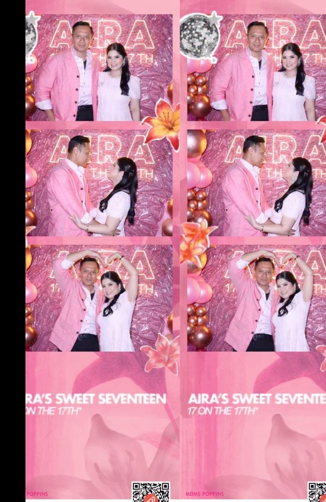 Tak hanya Almira, Annisa dan Agus juga terlihat ikut menikmati perayaan ulang tahun sang anak. Keduanya bahkan pose romantis berdua di ultah sang anak. Foto: Instagram/@annisayudhoyono