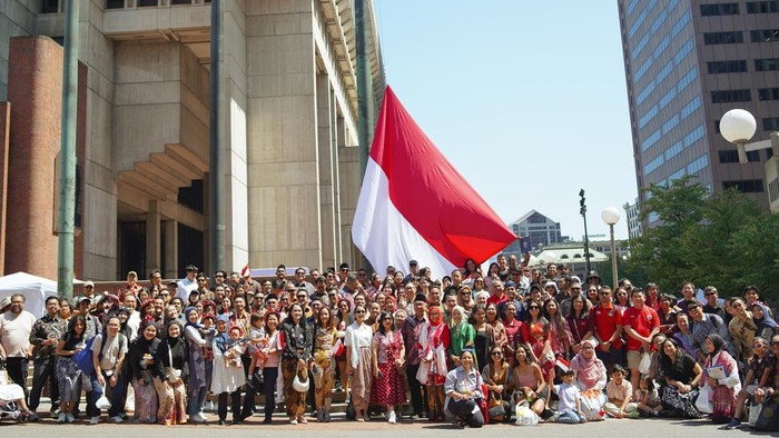 Bendera Merah Putih Berkibar di Boston