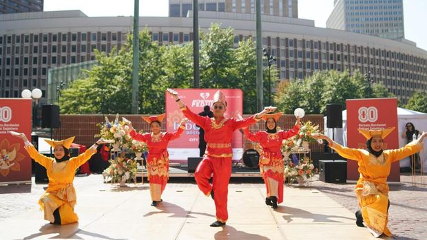 Bendera Merah Putih Berkibar di Boston