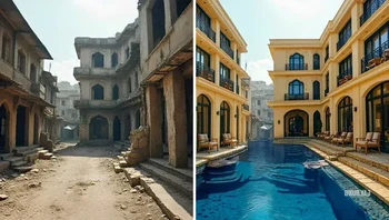 Bangunan terbengkalai dijadikan hotel mewah. Foto: Kou Yang via Boredpanda