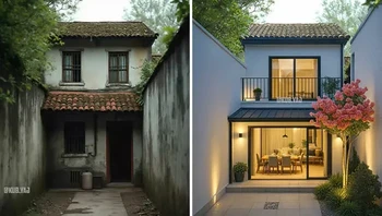 Rumah yang tadinya terlihat suram jadi lebih nyaman dan terang. Foto: Kou Yang via Boredpanda
