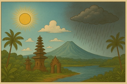 Ilustrasi cuaca Bali. (AI)