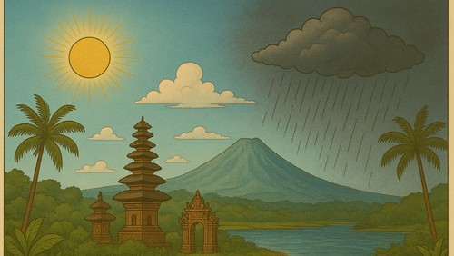 Ilustrasi cuaca Bali. (AI)