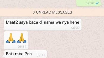 Maaf mba Pria.. Foto: X.com