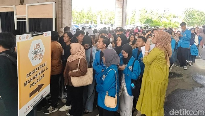 Peserta LPS Financial Festival mulai hadir di Regale International Convention Centre Medan (Ahmad Arfah/detikSumut)