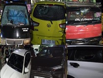 Ulah 7 Pemuda di Jeneponto Iseng Rusaki 7 Mobil Melintas Pakai Batu-Botol