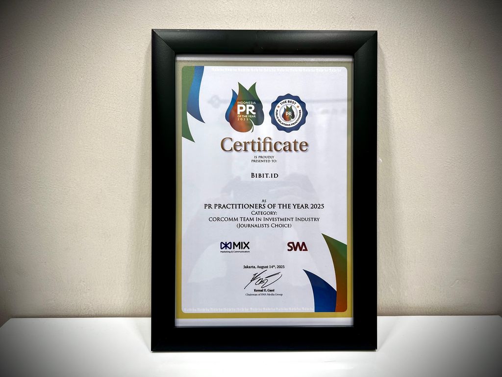 Tim Corporate Communication Bibit diganjar penghargaan “PR Practitioners of the Year 2025” dalam ajang Indonesia PR of the Year 2025 Award.