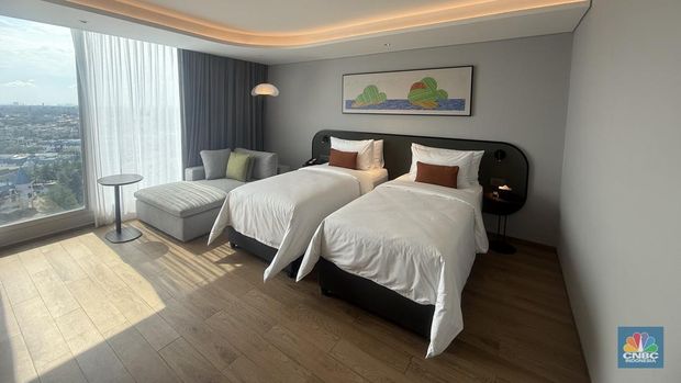 Artotel Group kembali meresmikan hotel butik terbaru mereka bernama Artotel Living World Kota Wisata - Cibubur di Jakarta Timur, Kamis (21/8/2025). (CNBC Indonesia/Lynda Hasibuan)