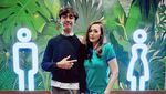 Christy Jusung Terpaksa Jinjit saat Foto demi Samai Tinggi Anak